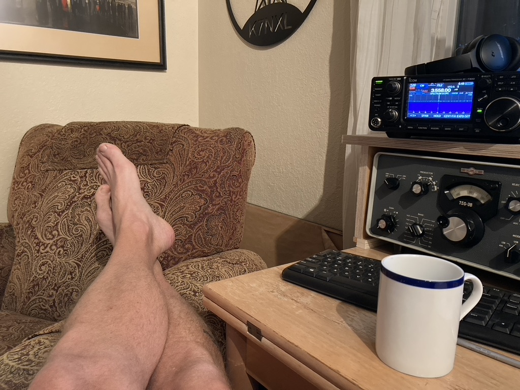 Relaxing by the radio