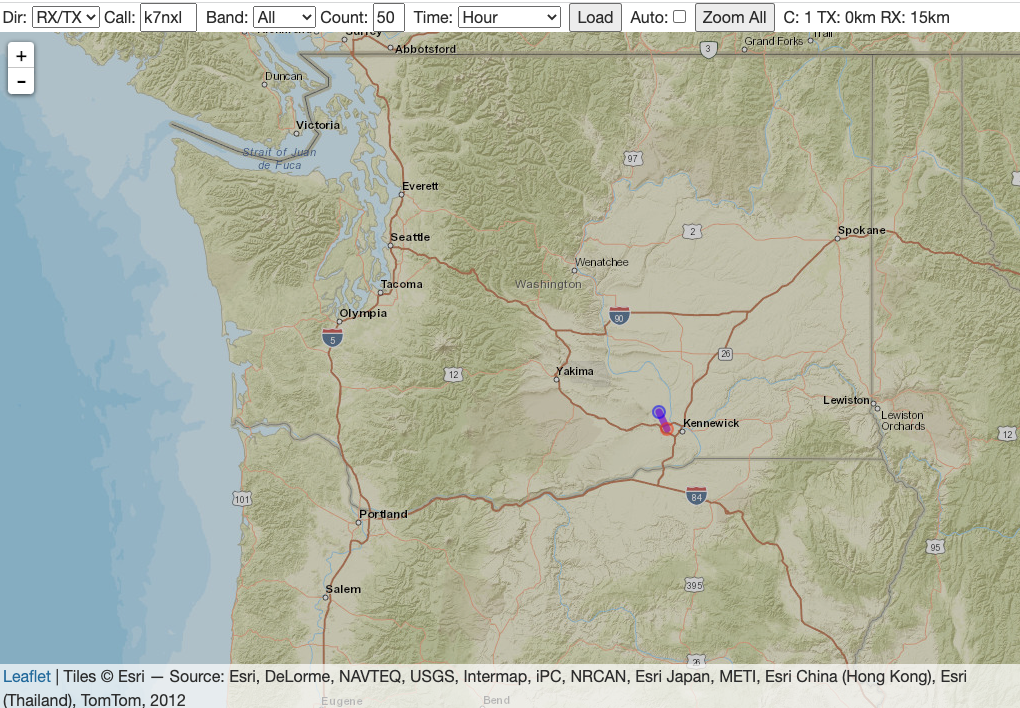 Map of 10m WSPR from my QTH at 6am local time