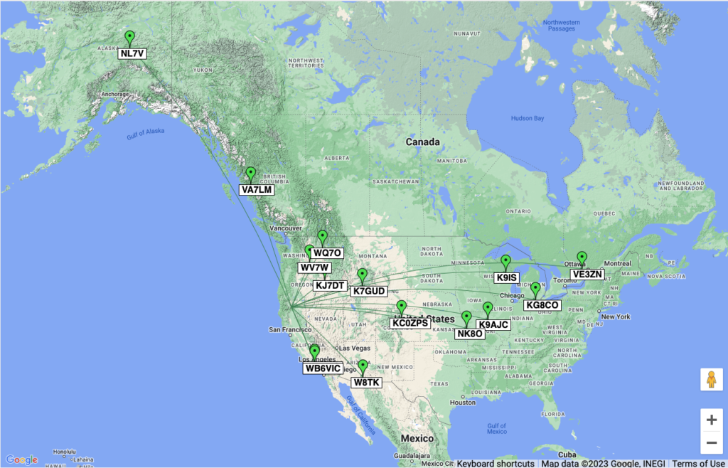 Map of Castle Crags QSOS
